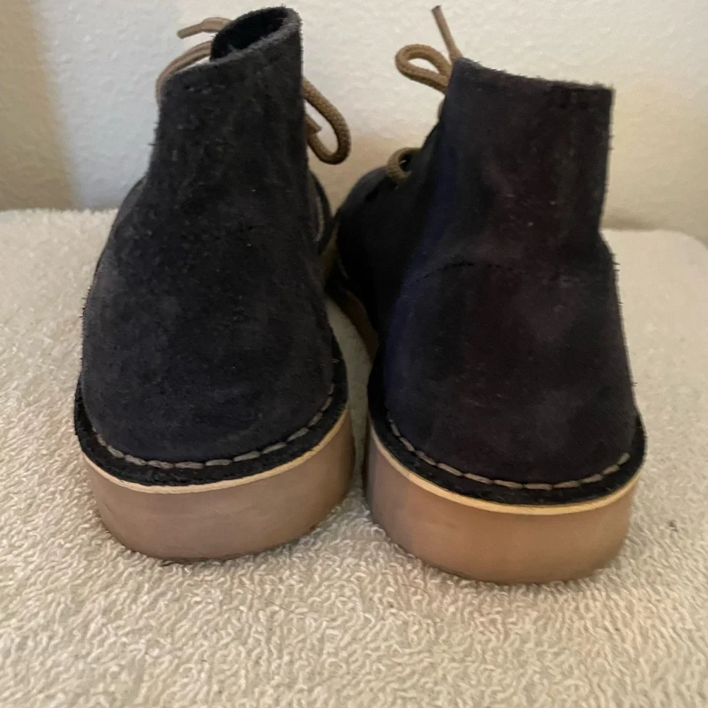Roamers Genuine Suede Leather Chukka Desert Lace Up Shoes Navy Blue Mens: 4